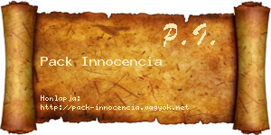 Pack Innocencia névjegykártya